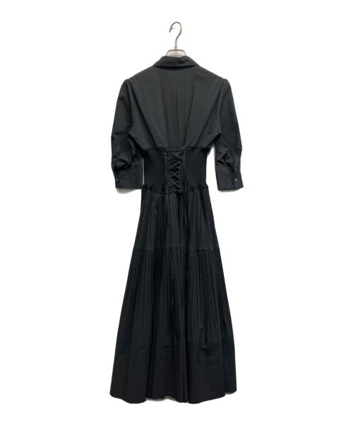 FRAY ID（フレイ アイディー）FRAY ID (フレイ アイディー) ランダムプリーツシャツワンピース ブラック サイズ:Sの古着・服飾アイテム