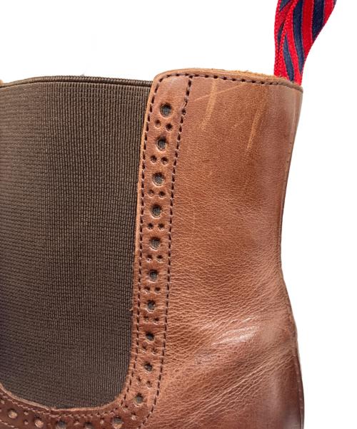 POLO RALPH LAUREN（ポロ・ラルフローレン）POLO RALPH LAUREN (ポロ・ラルフローレン) ウイングチップサイドゴアブーツ ブラウン サイズ:26㎝の古着・服飾アイテム