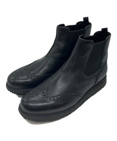 PRADA SPORTS（プラダスポーツ）PRADA SPORTS (プラダスポーツ) ウイングチップサイドゴアブーツ ブラック サイズ:5の古着・服飾アイテム