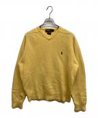 ）の古着「vネックウールニット」｜イエロー