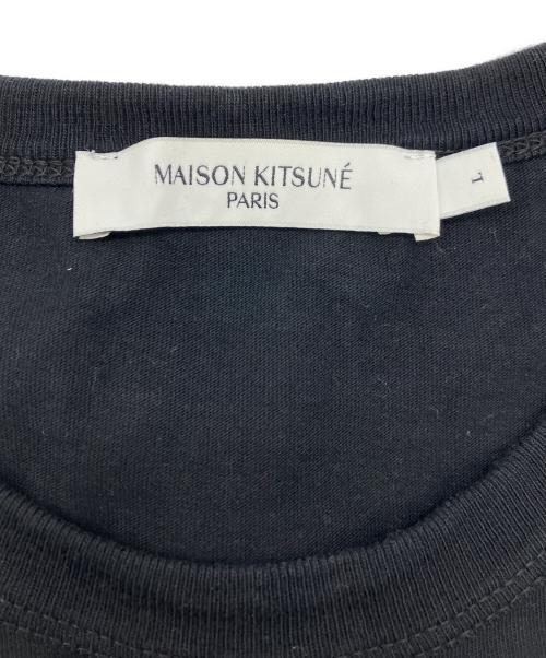 maison kitsune（メゾンキツネ）MAISON KITSUNE (メゾンキツネ) DOUBLE MONOCHROME FOX HEAD PATCH ブラック サイズ:Lの古着・服飾アイテム