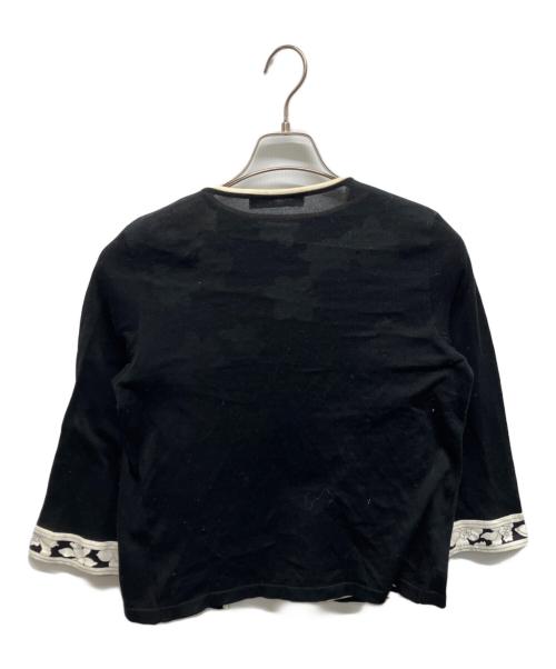 LEONARD FASHION（レオナールファッション）LEONARD FASHION (レオナールファッション) アンサンブル花柄ニットカーデ ブラック サイズ:Lの古着・服飾アイテム