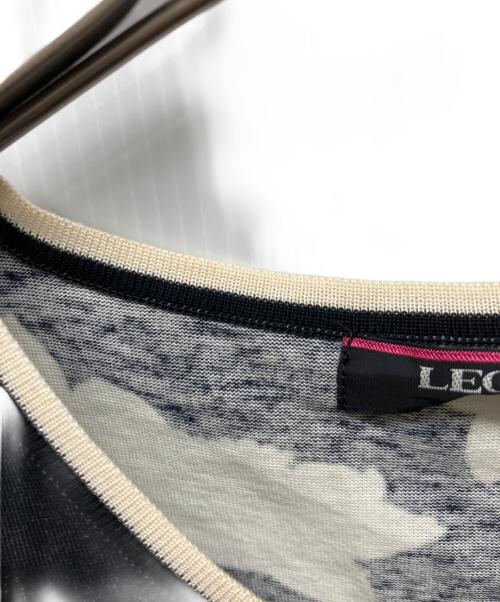 LEONARD FASHION（レオナールファッション）LEONARD FASHION (レオナールファッション) アンサンブル花柄ニットカーデ ブラック サイズ:Lの古着・服飾アイテム