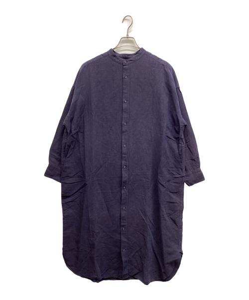KAGURE（カグレ）kagure (カグレ) kagure コットンリネンシャツワンピース ネイビー サイズ:Freeの古着・服飾アイテム