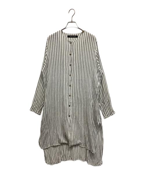 mizuiro-ind（ミズイロインド）mizuiro-ind (ミズイロインド) mizuiro-ind ストライプワンピース ホワイト サイズ:Freeの古着・服飾アイテム
