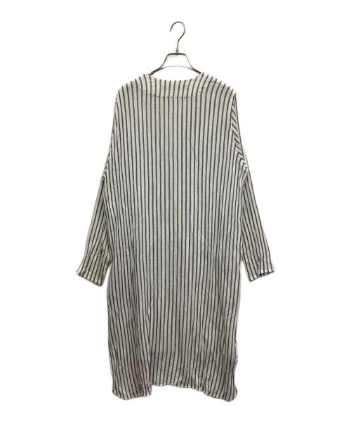 mizuiro-ind（ミズイロインド）mizuiro-ind (ミズイロインド) mizuiro-ind ストライプワンピース ホワイト サイズ:Freeの古着・服飾アイテム