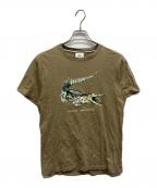 LACOSTEラコステ）の古着「LACOSTE デカワニプリントTシャツ」｜ブラウン