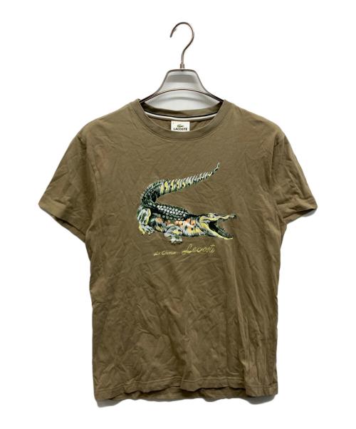 LACOSTE（ラコステ）LACOSTE (ラコステ) LACOSTE デカワニプリントTシャツ ブラウン サイズ:3の古着・服飾アイテム