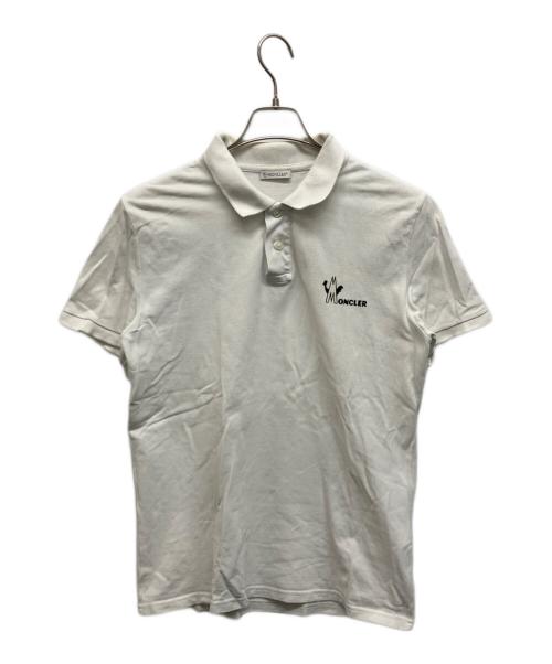 MONCLER（モンクレール）MONCLER (モンクレール) MONCLER 鹿の子ポロシャツ ホワイト サイズ:Mの古着・服飾アイテム