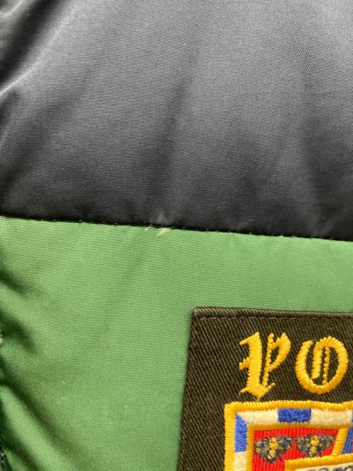 POLO RALPH LAUREN（ポロ・ラルフローレン）POLO RALPH LAUREN (ポロ・ラルフローレン) ボーダーダウンジャケット ネイビー×グリーン サイズ:Mの古着・服飾アイテム