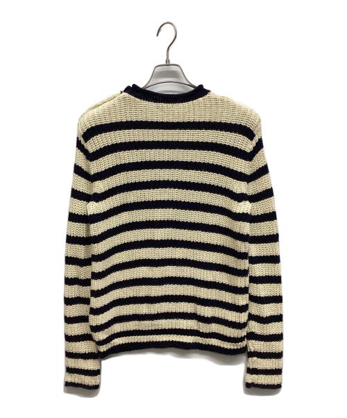 POLO RALPH LAUREN（ポロ・ラルフローレン）POLO RALPH LAUREN (ポロ・ラルフローレン) ショルダーボタンボーダーニット ネイビー サイズ:Sの古着・服飾アイテム