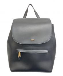 LAUREN RALPH LAUREN（ローレンラルフローレン）の古着「レザーバックパック」｜ブラック