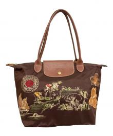 LONGCHAMP（ロンシャン）の古着「ベトナムルプリアージュ トートバッグ」｜ブラック