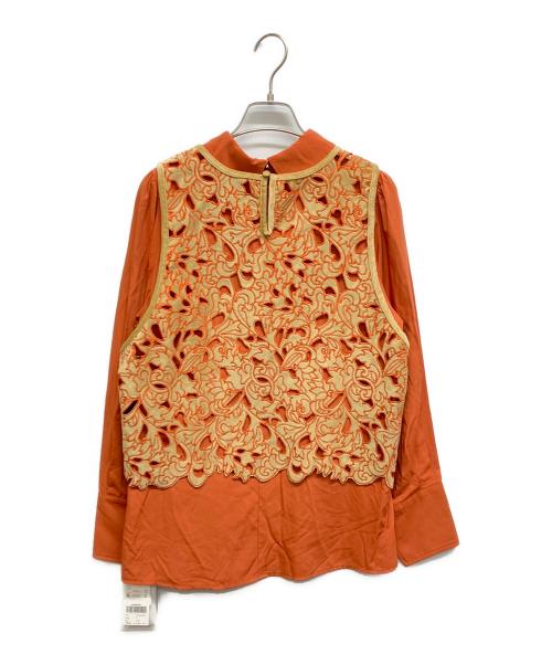 Ameri（アメリ）AMERI (アメリ) UNDRENEE VELOUR CUTWORK オレンジ サイズ:Freeの古着・服飾アイテム