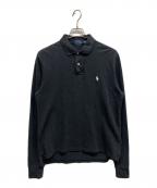 POLO RALPH LAURENポロ・ラルフローレン）の古着「長袖ポロシャツ」｜ブラック
