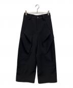 BAOVICTOバオヴィクト）の古着「Pleated wide pants」｜ブラック