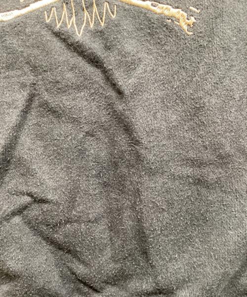 VANSON（バンソン）VANSON (バンソン) スカル刺繍パーカー ブラック サイズ:XLの古着・服飾アイテム