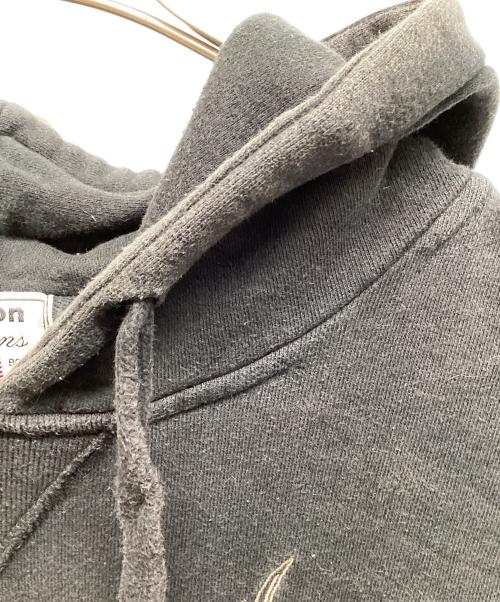 VANSON（バンソン）VANSON (バンソン) スカル刺繍パーカー ブラック サイズ:XLの古着・服飾アイテム