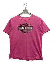 HARLEY-DAVIDSON（ハーレーダビッドソン）の古着「プリントTシャツ」｜ピンク