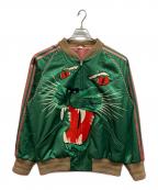 GUCCIグッチ）の古着「アングリーパンサーエンブロイダリージャケット」｜グリーン