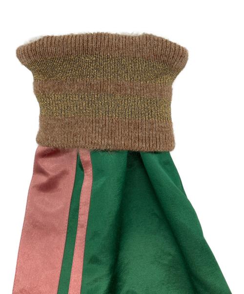 GUCCI（グッチ）GUCCI (グッチ) アングリーパンサーエンブロイダリージャケット グリーン サイズ:48の古着・服飾アイテム