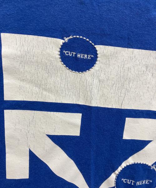 OFFWHITE（オフホワイト）OFFWHITE (オフホワイト) Cut Here Slim S/S Tee ブルー サイズ:XSの古着・服飾アイテム