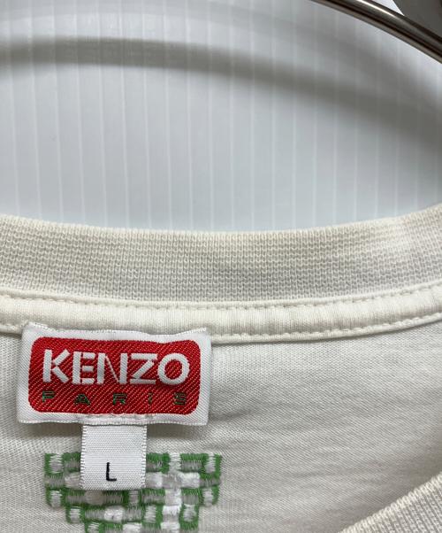 KENZO（ケンゾー）KENZO (ケンゾー) Pixels Embroidery T-shirt ホワイト サイズ:Lの古着・服飾アイテム
