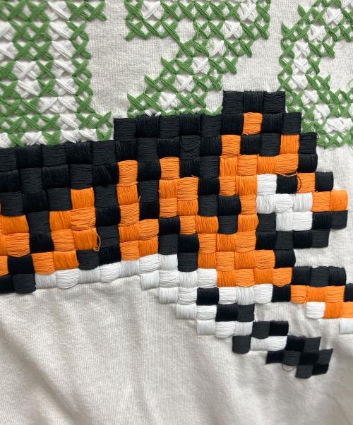 KENZO（ケンゾー）KENZO (ケンゾー) Pixels Embroidery T-shirt ホワイト サイズ:Lの古着・服飾アイテム