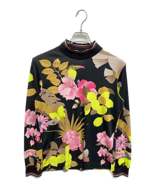 LEONARD SPORT（レオナール スポーツ）LEONARD SPORT (レオナール スポーツ) 花柄シアーニット ブラック サイズ:40の古着・服飾アイテム