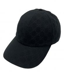 GUCCI（グッチ）の古着「GG リップストップ ベースボールキャップ」｜ブラック