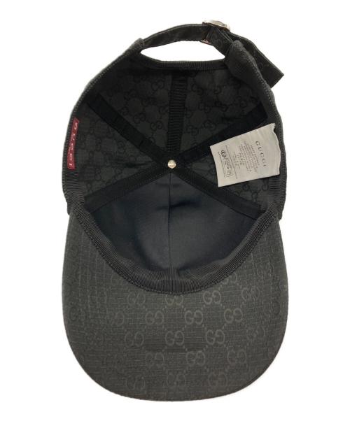 GUCCI（グッチ）GUCCI (グッチ) GG リップストップ ベースボールキャップ ブラック サイズ:XL　60cmの古着・服飾アイテム