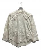 6(ROKU) BEAUTY&YOUTHロク ビューティーアンドユース）の古着「EMBROIDERY COLLAR BLOUSE」｜ホワイト