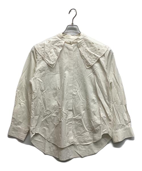 6(ROKU) BEAUTY&YOUTH（ロク ビューティーアンドユース）6(ROKU) BEAUTY&YOUTH (ロク ビューティーアンドユース) EMBROIDERY COLLAR BLOUSE ホワイト サイズ:Freeの古着・服飾アイテム