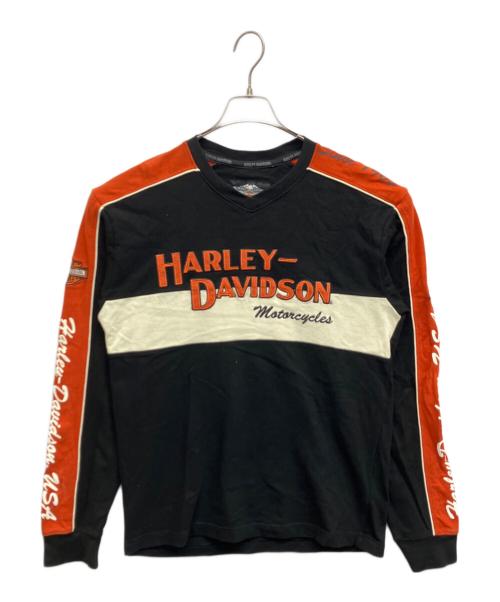 HARLEY-DAVIDSON（ハーレーダビッドソン）HARLEY-DAVIDSON (ハーレーダビッドソン) レーシングスウェット ブラック サイズ:Ｓの古着・服飾アイテム