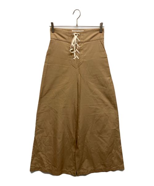 St.cecilia（セントセシリア）St.cecilia (セントセシリア) ハイウエストレースアップパンツ ベージュ サイズ:Mの古着・服飾アイテム