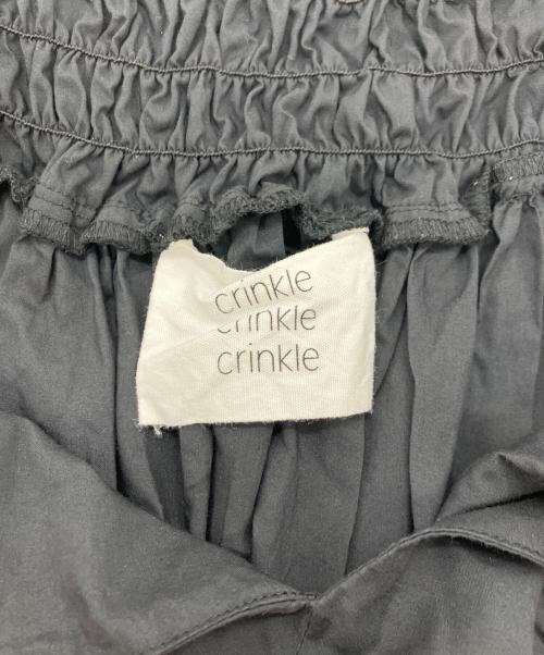 crinkle crinkle crinkle（クリンクル クリンクル クリンクル）crinkle crinkle crinkle (クリンクル クリンクル クリンクル) silk cotton hand pleats camisole ブラック サイズ:Freeの古着・服飾アイテム