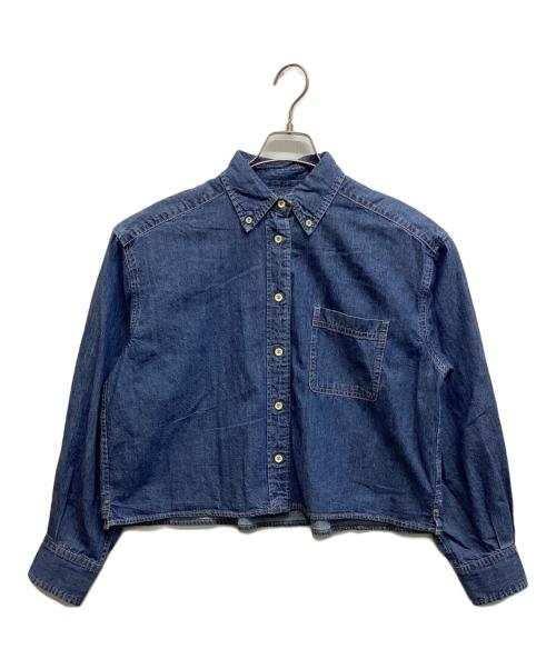 SLOBE IENA（スローブ イエナ）SLOBE IENA (スローブ イエナ) LE DENIMライトオンスクロップドシャツ インディゴ サイズ:Freeの古着・服飾アイテム