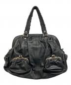 DOLCE & GABBANAドルチェ＆ガッバーナ）の古着「MISS CURLY　レザーハンドバッグ」｜ブラック