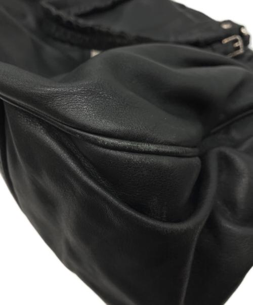 DOLCE & GABBANA（ドルチェ＆ガッバーナ）DOLCE & GABBANA (ドルチェ＆ガッバーナ) MISS CURLY　レザーハンドバッグ ブラックの古着・服飾アイテム