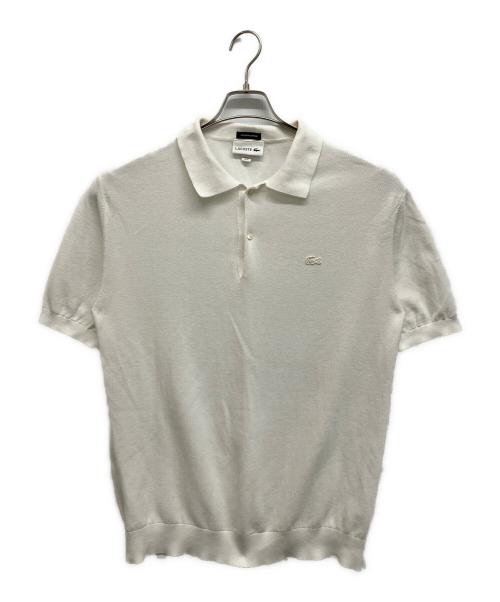 LACOSTE（ラコステ）LACOSTE (ラコステ) ニットポロシャツ ホワイト サイズ:Mの古着・服飾アイテム