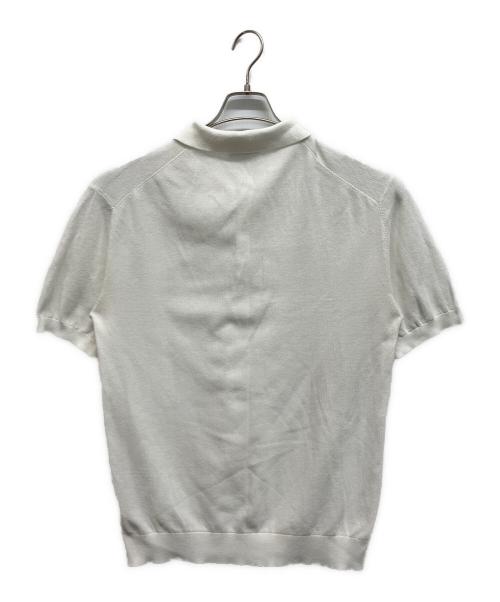 LACOSTE（ラコステ）LACOSTE (ラコステ) ニットポロシャツ ホワイト サイズ:Mの古着・服飾アイテム