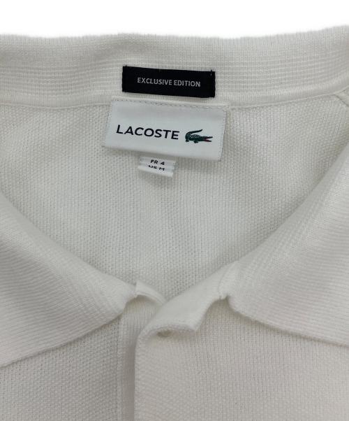 LACOSTE（ラコステ）LACOSTE (ラコステ) ニットポロシャツ ホワイト サイズ:Mの古着・服飾アイテム