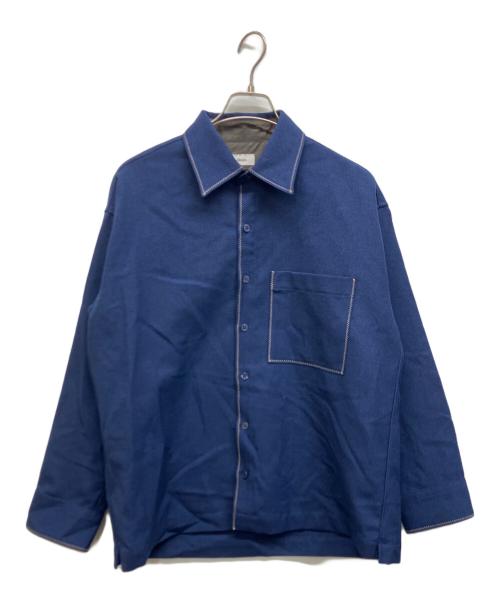 ALLEGE（アレッジ）ALLEGE (アレッジ) ウールステッチシャツ ネイビー サイズ:1の古着・服飾アイテム