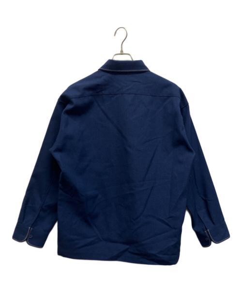 ALLEGE（アレッジ）ALLEGE (アレッジ) ウールステッチシャツ ネイビー サイズ:1の古着・服飾アイテム