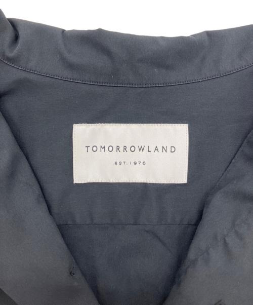 TOMORROW LAND（トゥモローランド）TOMORROW LAND (トゥモローランド) ストレッチブロード オープンカラープルオーバーシャツ ブラック サイズ:Sの古着・服飾アイテム