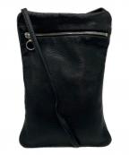 Aetaアエタ）の古着「DEER LEATHER FLAT POUCH SHOULDER」｜ブラック