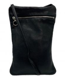 Aeta（アエタ）の古着「DEER LEATHER FLAT POUCH SHOULDER」｜ブラック