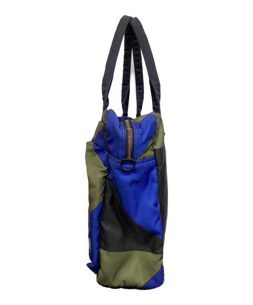 PORTER（ポーター）PORTER (ポーター) MARNI (マルニ) カラーブロックヘルメットバッグ グリーン×ネイビー サイズ:下記参照の古着・服飾アイテム