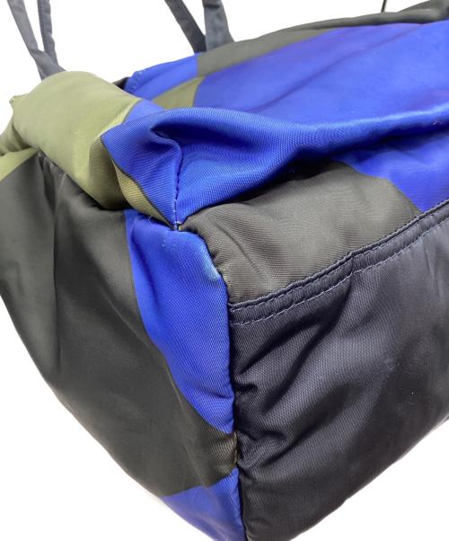 PORTER（ポーター）PORTER (ポーター) MARNI (マルニ) カラーブロックヘルメットバッグ グリーン×ネイビー サイズ:下記参照の古着・服飾アイテム