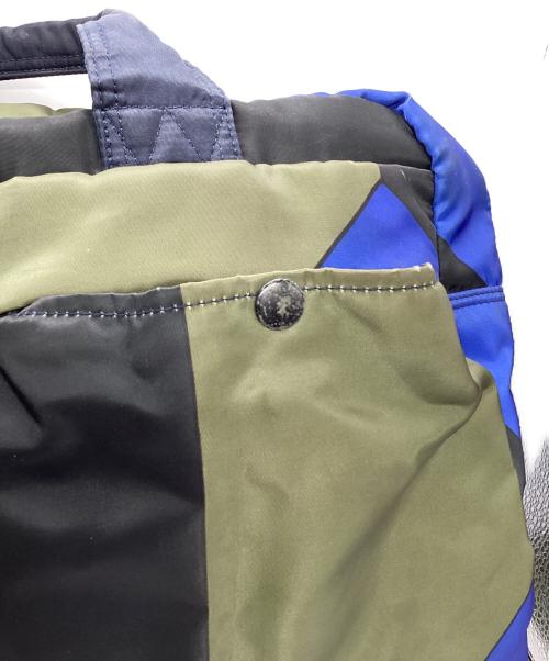 PORTER（ポーター）PORTER (ポーター) MARNI (マルニ) カラーブロックヘルメットバッグ グリーン×ネイビー サイズ:下記参照の古着・服飾アイテム